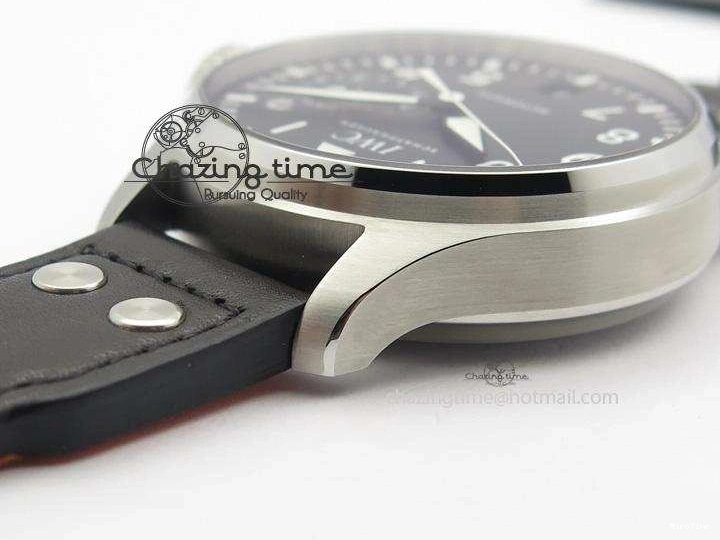 MIROTIME 0514 GoodFit Big Pilot Real PR IW500912 ZF Best Edition Black Dial On Black Leather Strap A 7287